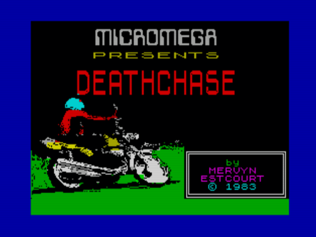 Deathchase title screen for ZX Spectrum