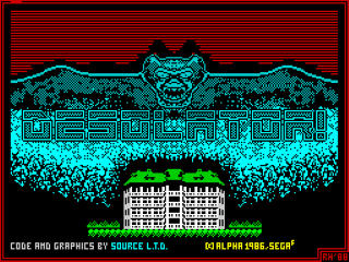 Desolator title screen for ZX Spectrum