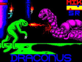 Draconus title screen for ZX Spectrum