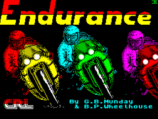 Endurance title screen for ZX Spectrum