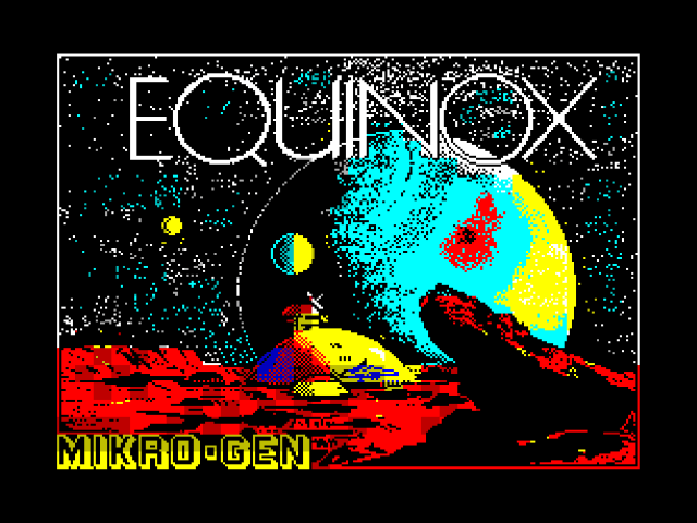 Equinox title screen for ZX Spectrum