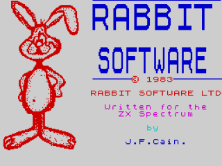 Frogger title screen for ZX Spectrum