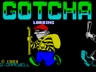 Gotcha title screen for ZX Spectrum