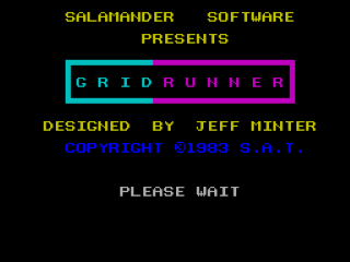 Gridrunner title screen for ZX Spectrum