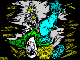 Gunsmoke title screen for ZX Spectrum