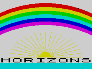 Horizons title screen for ZX Spectrum