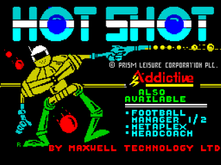 Hotshot title screen for ZX Spectrum