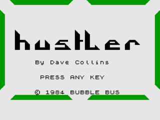 Hustler title screen for ZX Spectrum