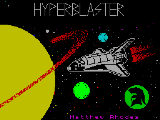 Hyperblaster title screen for ZX Spectrum