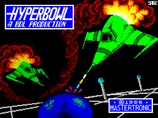 Hyperbowl title screen for ZX Spectrum