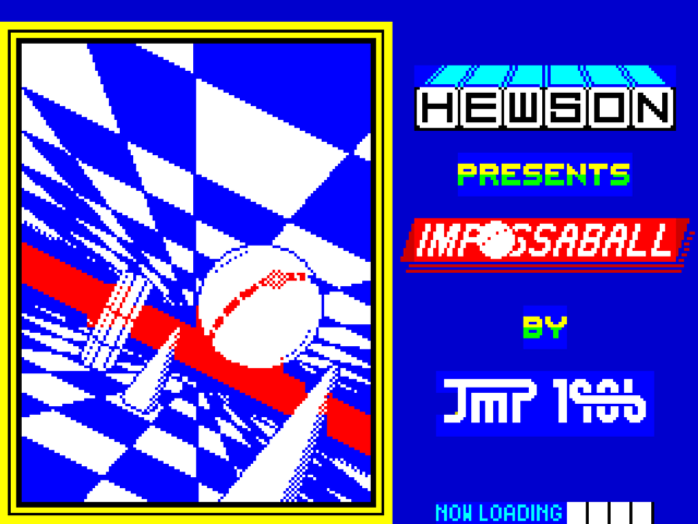 Impossaball title screen for ZX Spectrum