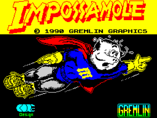 Impossamole title screen for ZX Spectrum