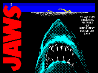 Jaws title screen for ZX Spectrum