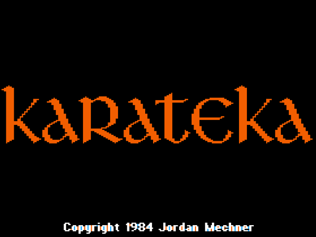 Karateka title screen for ZX Spectrum