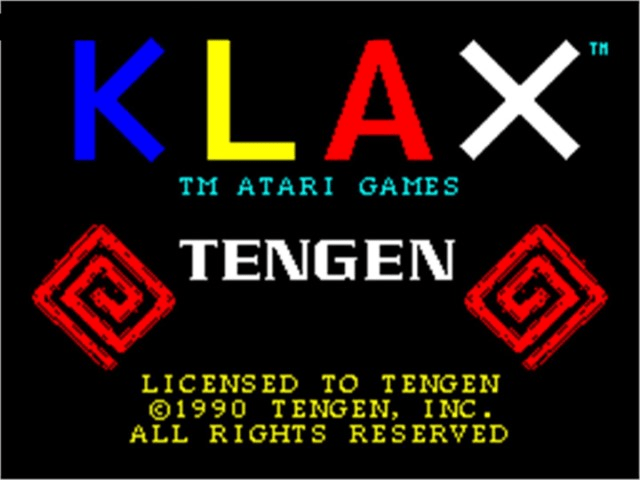 Klax title screen for ZX Spectrum