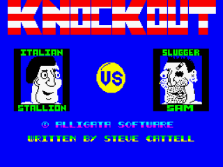 Knock Out title screen for ZX Spectrum