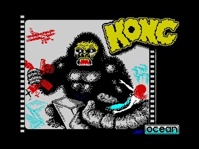 Kong title screen for ZX Spectrum