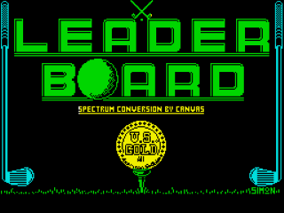 Leader Board title screen for ZX Spectrum