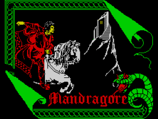 Mandragore title screen for ZX Spectrum