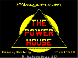 Mayhem title screen for ZX Spectrum