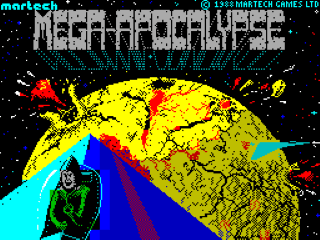 Apocalypse title screen for ZX Spectrum
