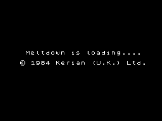 Meltdown title screen for ZX Spectrum