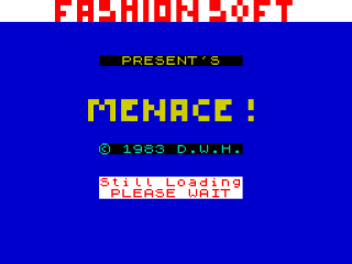Menace title screen for ZX Spectrum