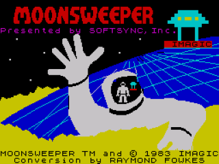 Moonsweeper title screen for ZX Spectrum