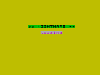 Nightmare Park title screen for ZX Spectrum
