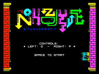 Nohzdyve title screen for ZX Spectrum