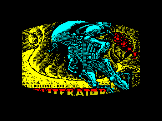 Obliterator title screen for ZX Spectrum
