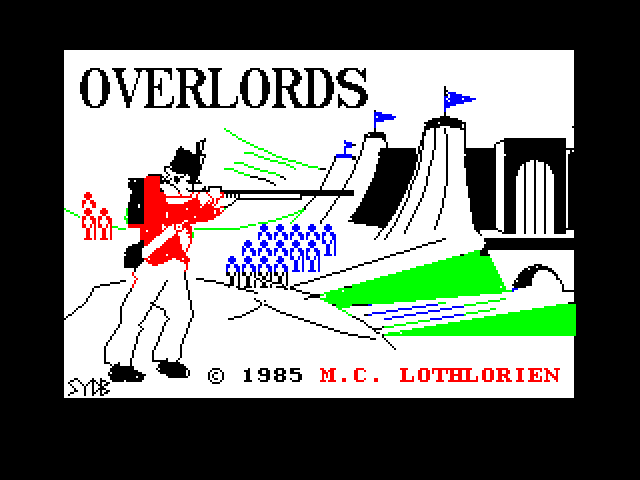 Overlord title screen for ZX Spectrum