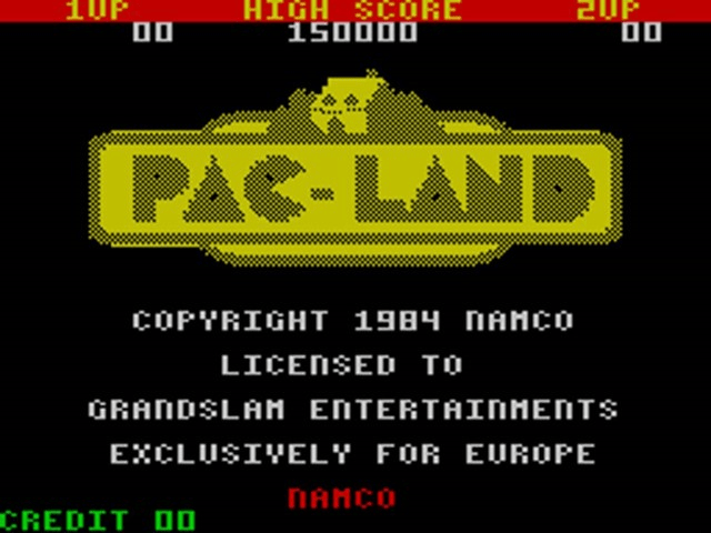 Pac-Land title screen for ZX Spectrum