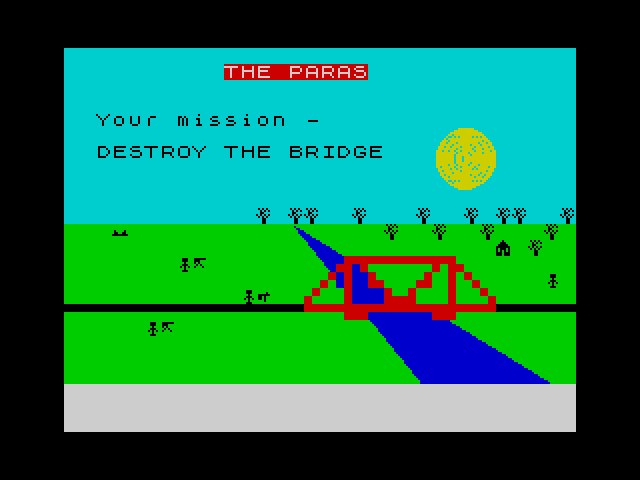 Paras title screen for ZX Spectrum