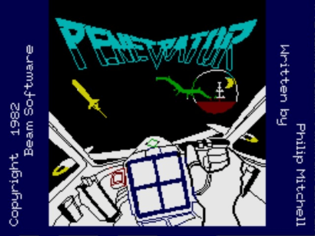 Penetrator title screen for ZX Spectrum