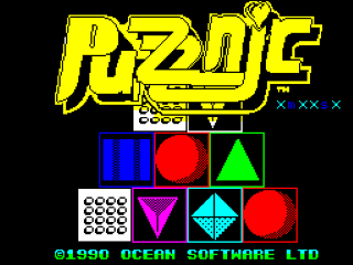 Puzznic title screen for ZX Spectrum