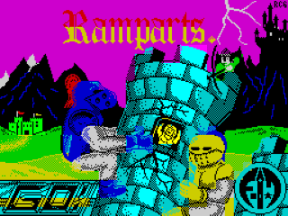 Ramparts title screen for ZX Spectrum