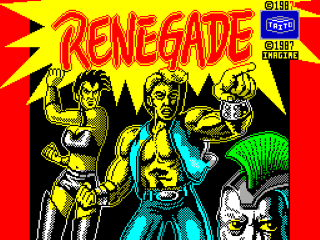 Renegade title screen for ZX Spectrum