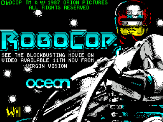 RoboCop title screen for ZX Spectrum