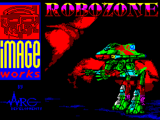 Robozone title screen for ZX Spectrum