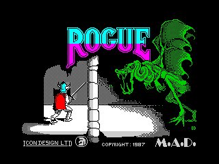 Rogue title screen for ZX Spectrum