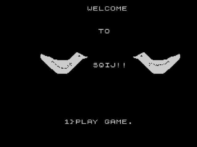 SQIJ title screen for ZX Spectrum