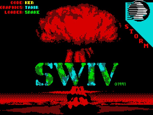 SWIV title screen for ZX Spectrum