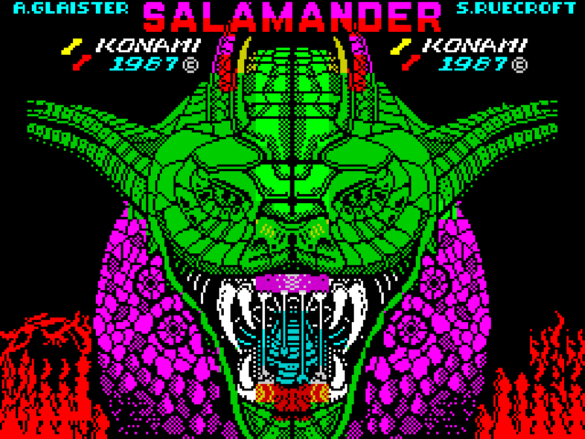 Salamander title screen for ZX Spectrum