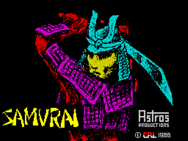 Samurai Warrior title screen for ZX Spectrum