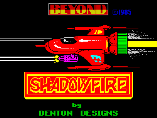 Shadowfire title screen for ZX Spectrum