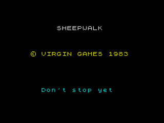 Sheepwalk title screen for ZX Spectrum