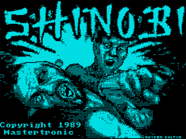 Shinobi title screen for ZX Spectrum