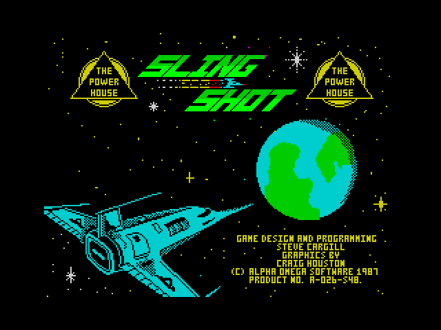 Slingshot title screen for ZX Spectrum