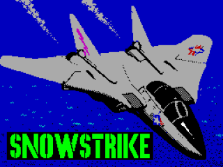 Snowstrike title screen for ZX Spectrum